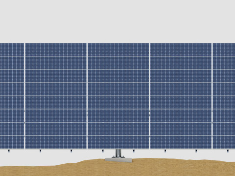 Solar Tracking Pole-5x8 Panel Layout SOLAR-SIM V01 3D 模型