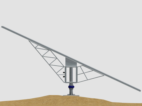 Solar Tracking Pole-5x8 Panel Layout SOLAR-SIM V01 3D 模型