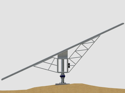 Solar Tracking Pole-5x8 Panel Layout SOLAR-SIM V01 3D 模型
