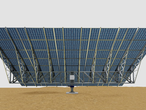 Solar Tracking Pole-5x8 Panel Layout SOLAR-SIM V01 3D 模型