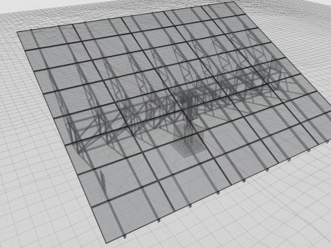 Solar Tracking Pole-5x8 Panel Layout SOLAR-SIM V01 3D 模型
