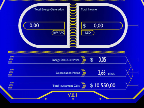 Solar Tracking Pole-5x8 Panel Layout SOLAR-SIM V01 3D 模型