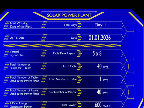 Solar Tracking Pole-5x8 Panel Layout SOLAR-SIM V01 3D 模型