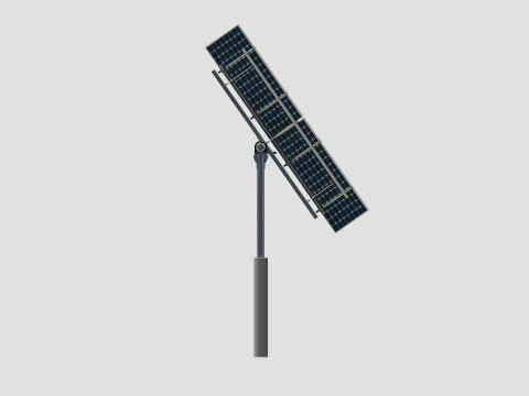Dual Axis Solar Tracker Table 2x10x2-0-55 and 25 Degree 3D Model
