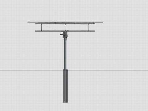 Dual Axis Solar Tracker Table 2x10x2-0-55 and 25 Degree 3D मॉडल