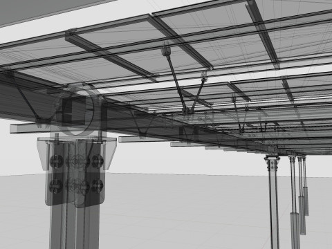 Dual Axis Solar Tracker Table 2x10x2-0-55 and 25 Degree 3D मॉडल
