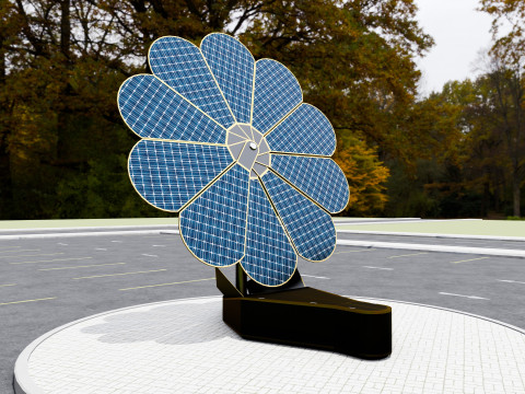 Dual Axis Daisy With Solar Tracking System-10 Wings-5-5 kW 3Dモデル