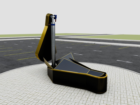 Dual Axis Daisy With Solar Tracking System-10 Wings-5-5 kW Modelo 3D