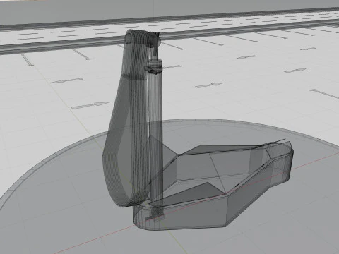 Marguerite &agrave; deux axes avec syst&egrave;me de suivi solaire-10 ailes-5-5 kW Modèle 3D