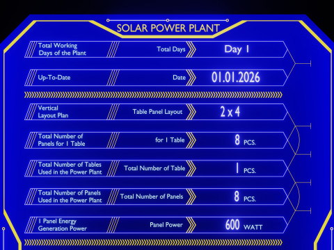 Solar Tracker Pole-2x4 Panel Layout-SOLAR-SIM V01 Model 3D