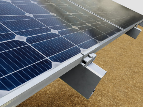 48 kW Solar Tracker Pole-2x4 Panel Layout-SOLAR-SIM V01 3D Model