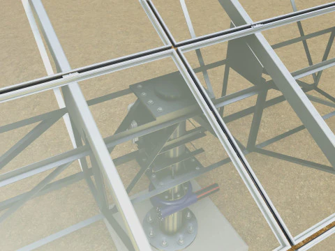 48 kW Solar Tracker Pole-2x4 Panel Layout-SOLAR-SIM V01 3D Model