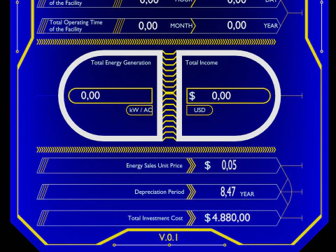 Solar Tracker Pole-2x4 Panel Layout-SOLAR-SIM V01-Mirror Supported 3D Model