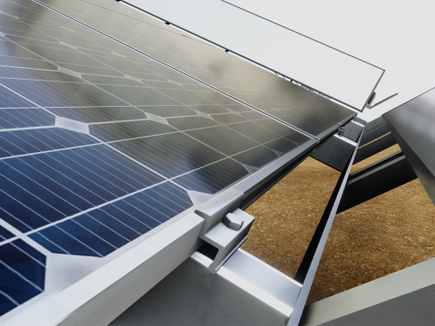 48 kW Solar Tracker-2x4 Panel Layout-SOLAR-SIM V01-Mirror Supported Modèle 3D