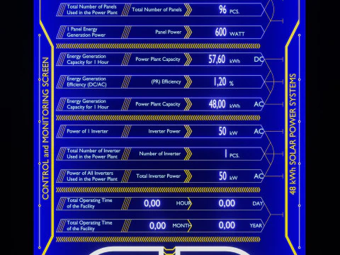 48 kW Solar Tracker-2x4 Panel D&uuml;zeni-SOLAR-SIM V01-Ayna Destekli 3D Model