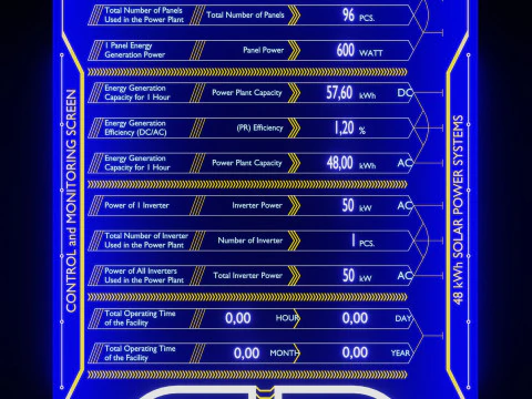 48 kW Solar Tracker-2x4 Panel D&uuml;zeni-SOLAR-SIM V01-Ayna Destekli 3D Model