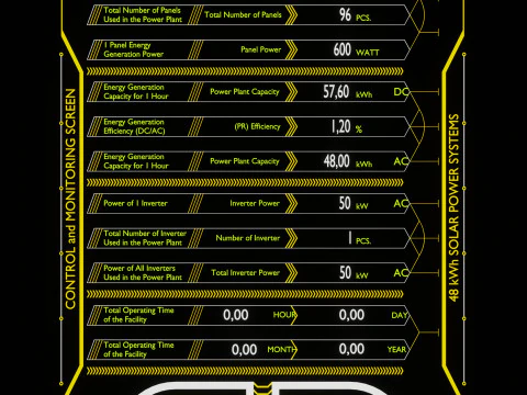 48 kW Solar Tracker-2x4 Panel D&uuml;zeni-SOLAR-SIM V01-Ayna Destekli 3D Model