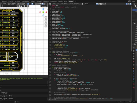 48 kW Solar Tracker-2x4 Panel D&uuml;zeni-SOLAR-SIM V01-Ayna Destekli 3D Model