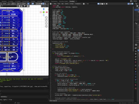 48 kW Solar Tracker-2x4 Panel D&uuml;zeni-SOLAR-SIM V01-Ayna Destekli 3D Model