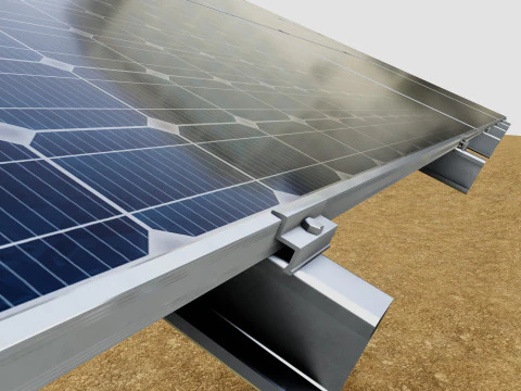 Dual Axis Solar Tracker Pole-3x6 Panel Layout-SOLAR-SIM V01 3D Model
