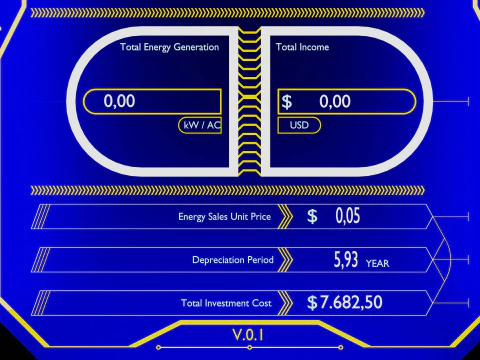 Dual Axis Solar Tracker Pole-3x6 Panel Layout-SOLAR-SIM V01 3D Model