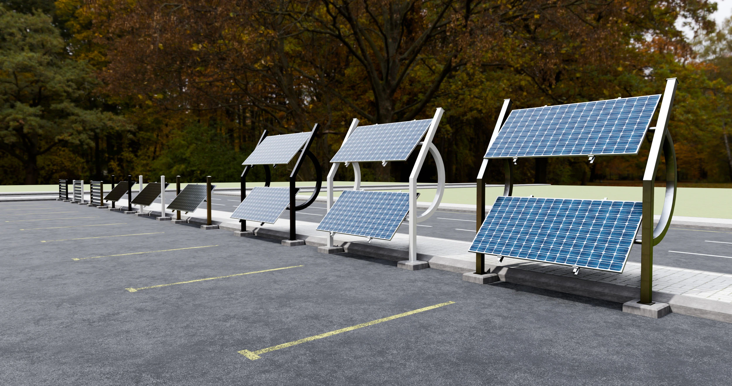 Solar-Powered Tracking System Wall Models 3D Model .c4d .max .obj .3ds .fbx .stl .blend 