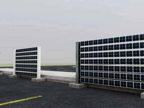 Solar-Powered Tracking System Wall Models 3D Model