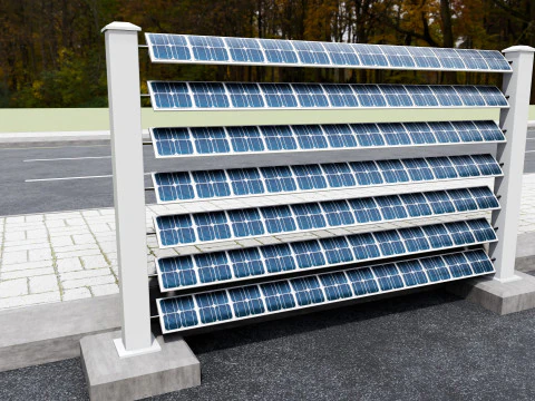 Solar-Powered Tracking System Wall Models 3D Model