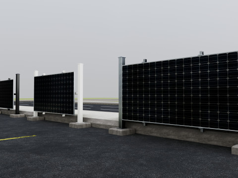 Solar-Powered Tracking System Wall Models 3D Model