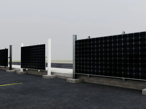 Solar-Powered Tracking System Wall Models 3D Model