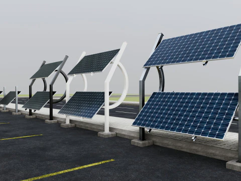 Solar-Powered Tracking System Wall Models 3D Model