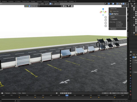 Solar-Powered Tracking System Wall Models 3D Model