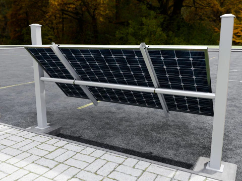 Solar-Powered Tracking System Wall Models 3D Model