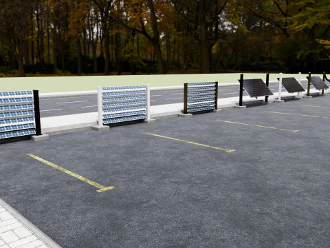 Solar-Powered Tracking System Wall Models 3D Model