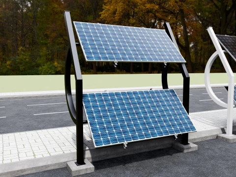 Solar-Powered Tracking System Wall Models 3D Model