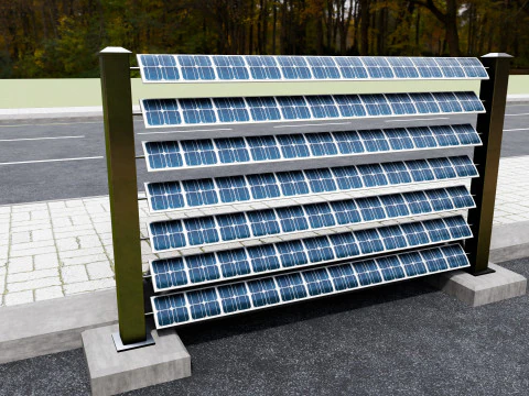 Solar-Powered Tracking System Wall Models 3D Model