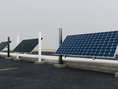 Solar-Powered Tracking System Wall Models 3D Model