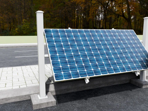 Solar-Powered Tracking System Wall Models 3D Model