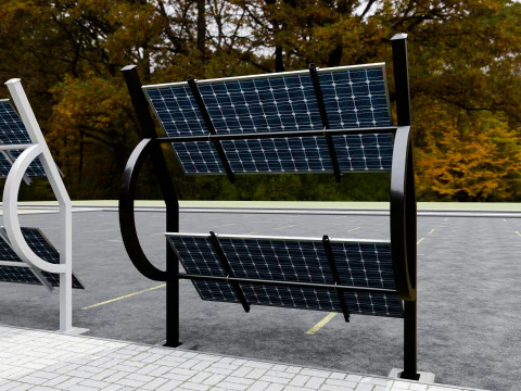 Solar-Powered Tracking System Wall Models 3D Model