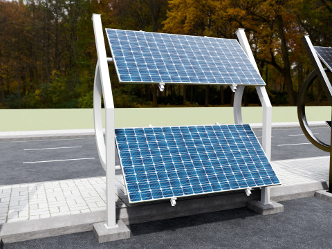 Solar-Powered Tracking System Wall Models 3D Model
