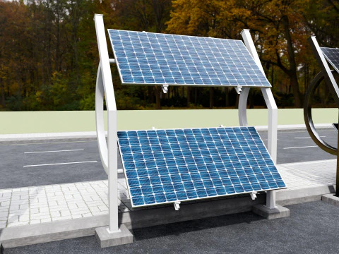 Solar-Powered Tracking System Wall Models 3D Model