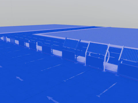 Solar-Powered Tracking System Wall Models 3D Model