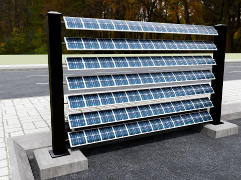 Solar-Powered Tracking System Wall Models 3D Model