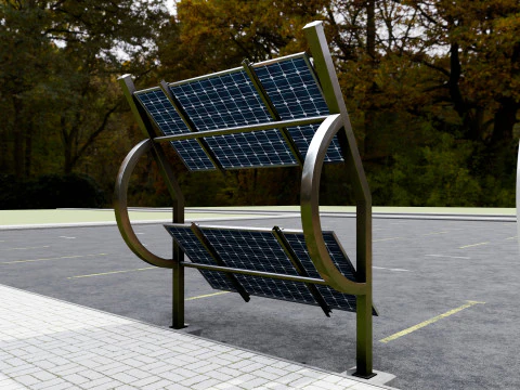 Solar-Powered Tracking System Wall Models 3D Model