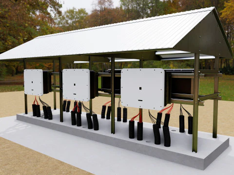 Centrale omvormeraansluiting - voor 6 omvormers 3D Model