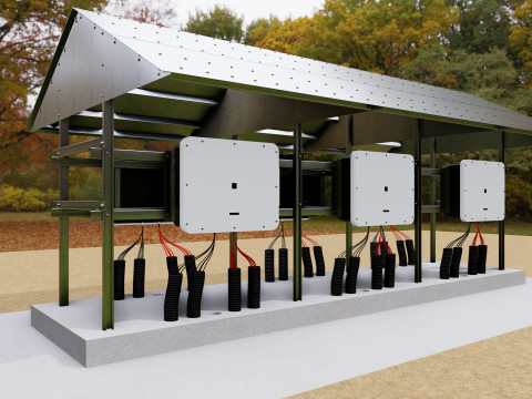 Central Inverter Connection - For 6 Inverters 3D 模型