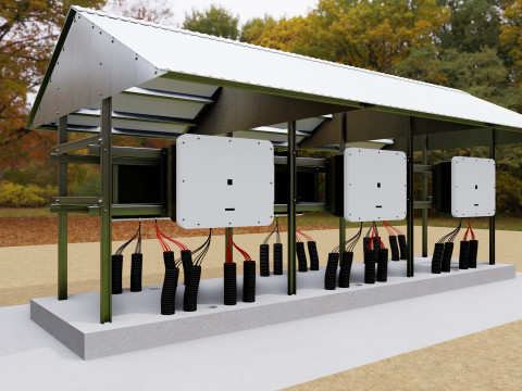 Central Inverter Connection - For 6 Inverters 3D 模型