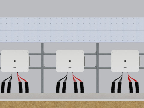 Central Inverter Connection - For 6 Inverters 3D 模型