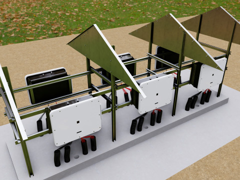 Central Inverter Connection - For 6 Inverters 3D 模型