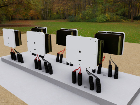 Central Inverter Connection - For 6 Inverters 3D 模型